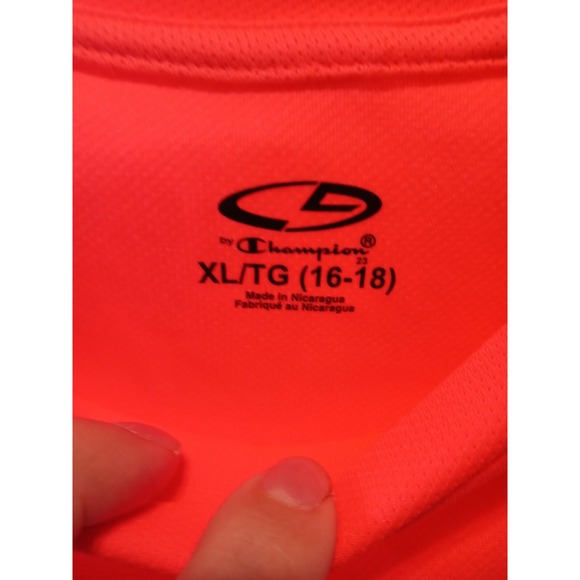 Women's Champion Pink Medium Dri-Fit Workout Shirt Size XL Running Shirt‎ - Picture 2 of 3